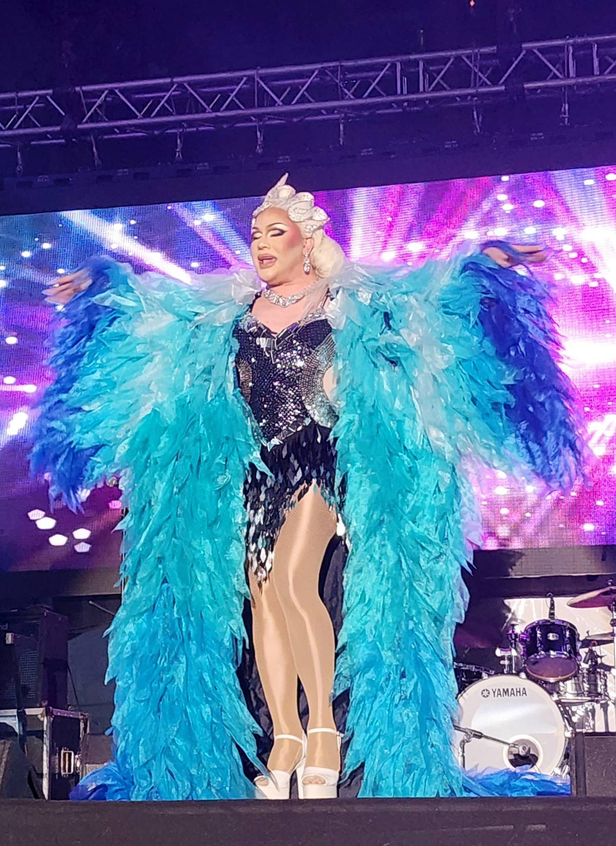 A drag performer from O Bar.